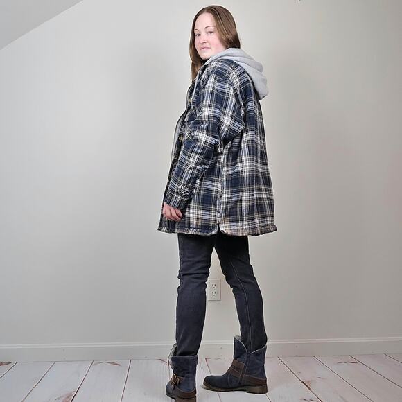 Naturalizer Talley Suede Sherpa Moto Boots Navy 8.5W - Picture 14 of 14